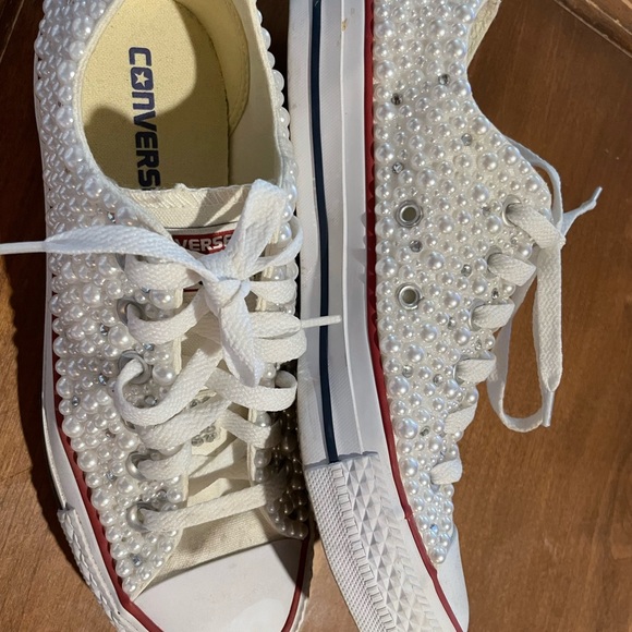 Custom jeweled size 7.5 womens Converse - Picture 3 of 5